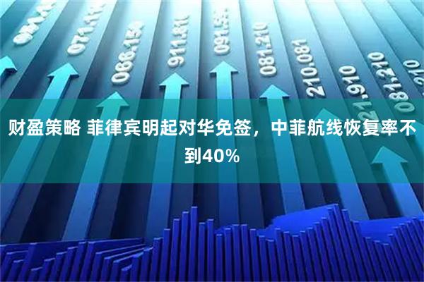 财盈策略 菲律宾明起对华免签，中菲航线恢复率不到40%